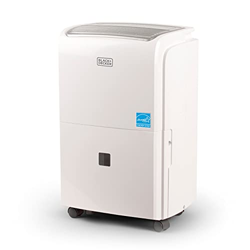 BLACK+DECKER 3000 Sq. Ft. Dehumidifier for Large Spaces and Basements, Energy Star Certified, BDT30WTB , White