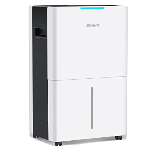 4,500 Sq. Ft Dehumidifier for Basements and Home, Aiusevo 50 Pint Dehumidifiers with Drain Hose Ideal for Large Room, Bedroom, Quietly Removes Moisture, 3 Modes Deshumidificador, Child Lock, 24H Timer