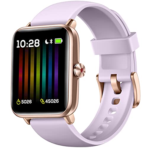 Hamile Smart Watch for Android Phones and iPhone Compatible, Smart Watches for Women Men 5ATM Waterproof Fitness Tracker with Heart Rate Sleep Monitor Step Counter Pedometer Stress Level, Lavender Hamile Smart Watch for Android Phones and iPhone Compatible, Smart Watches for Women Men 5ATM Waterproof Fitness Tracker with Heart Rate Sleep Monitor Step Counter Pedometer Stress Level, Lavender