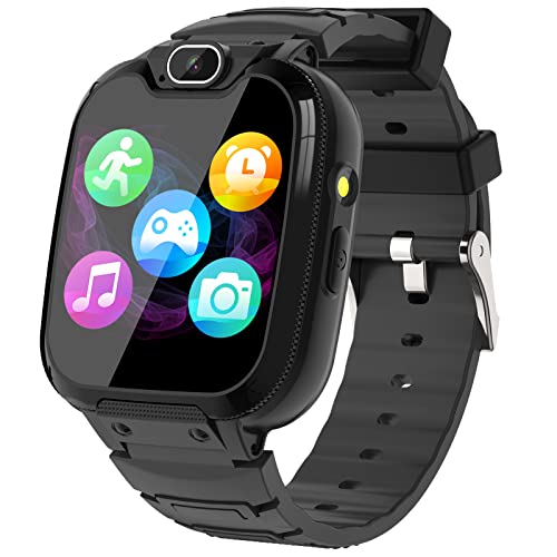 Kids Smart Watch for Boys Girls - Kids Smartwatch with Camera Games Pedometer Video/Music Player Flashlights Calculator Alarm Clock Children Touch Screen Toy Smart Watch for Kids Age 4-12(Black) Kids Smart Watch for Boys Girls - Kids Smartwatch with Camera Games Pedometer Video/Music Player Flashlights Calculator Alarm Clock Children Touch Screen Toy Smart Watch for Kids Age 4-12(Black)