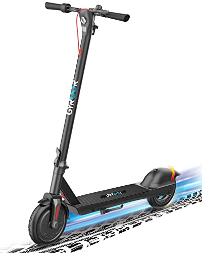 Gyroor Electric Scooter Adults, Up to 23 Miles Long-Range Battery, 19 Mph with Powerful 380W Motor, Folding Electric Scooter for Commuting and Travel 8.5" Pneumatic Tire with Double Braking System