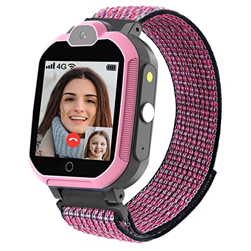 4G Smart Watch for Kids with SIM Card, Kids Phone Smartwatch GPS Tracker, Call, Voice & Video Chat, Alarm, Pedometer, Camera, SOS, Touch Screen WiFi Music Wrist Watch for 4-12 Boys Girls 4G Smart Watch for Kids with SIM Card, Kids Phone Smartwatch GPS Tracker, Call, Voice & Video Chat, Alarm, Pedometer, Camera, SOS, Touch Screen WiFi Music Wrist Watch for 4-12 Boys Girls
